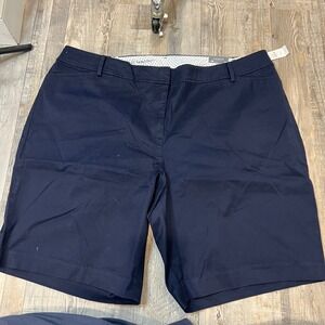 Talbots Womens Navy‎ Blue Perfect Short 10.5 Inch Inseam Size 22W Elastic Waist